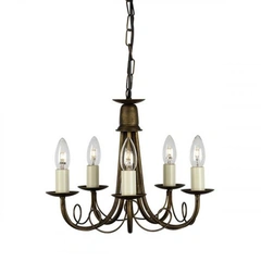 Люстра Elstead Minster MN5 BLK/GOLD