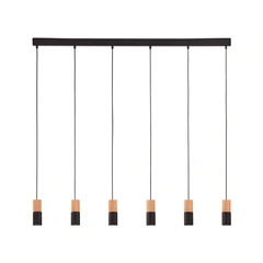 Підвісний світильник TK-Lighting ELIT Black/Wood 6312