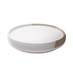Настінно-потоловий LED-світильник Ultralight UL4200 d490 2*36W білий із золотом