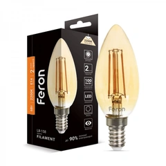 Светодиодная лампа Feron LB-158 6Вт E14 2200K золото | 01519