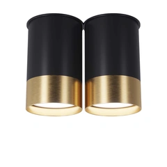 Точечный спот PikArt BP Black/White Gold двойной 25595