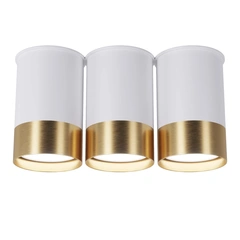Точечный спот PikArt BP Black/White Gold тройной 25606