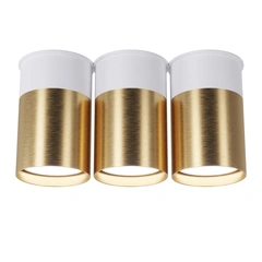 Точковий спот PikArt BP Black/White Gold трійний 25606