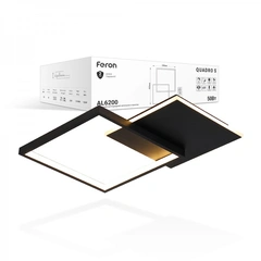 Светодиодный светильник Feron AL6200 QUADRO S 50W черный | 40240