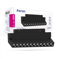 Магнитный трековый светильник Feron MGN301 12W черный | 41936