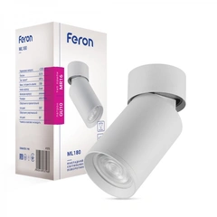 Накладной поворотный светильник Feron ML180 белый 41876