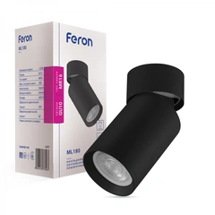 Накладной поворотный светильник Feron ML180 черный 41877