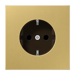Розетка із заземленням JUNG ME1520C латунь Classic