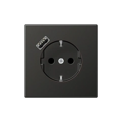 Розетка із з/к та USB-портом типу A, JUNG AL1520-18AAN Антрацит