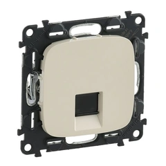 Розетка PC-1 комп'ютерна RJ45 UTP 6.cat., Valena Allure, колір слонова кістка
