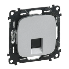 Розетка PC-1 комп'ютерна RJ45 UTP 6.cat., Valena Allure, колір алюміній