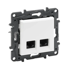 Розетка компьютерная 2XRJ45 CAT6 FTP Legrand NILOE STEP 863162 цвет белый