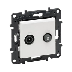 Розетка TV-SAT "звезда" Legrand NILOE STEP 863183 цвет белый