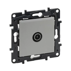 Розетка TV "звезда" Legrand NILOE STEP 863374 цвет алюминий