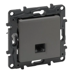 Розетка комп'ютерна RJ45 CAT6 FTP Legrand NILOE STEP 863461 колір сталь