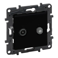 Розетка TV-SAT &quot;зірка&quot; Legrand NILOE STEP 863583 колір чорний
