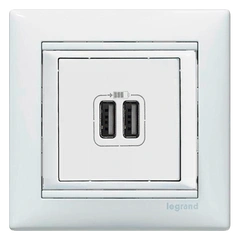 Розетка USB (2 выхода) Valena Legrand 770470, цвет белый