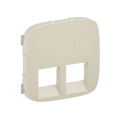Лицевая панель для розетки 2x RJ45, Valena Allure, цвет слоновая кость
