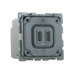 Розетка з двома USB-роз'ємами тип C + тип C 240V/5V 3000мА Legrand Celiane 67466