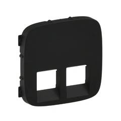 Лицевая панель для розетки 2x RJ45, Valena Allure, цвет антрацит