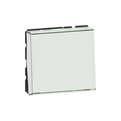Выключатель кнопочный перекидной EASYLED 2 модуля 6А 250В с держателем MOSAIC NEW 077043L цвет белый