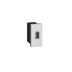 Розетка USB для заряджання 1 мод. Mosaic 79391 колір алюміній