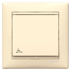 Вимикач 1-клавішний IP-44 Legrand Valena 774101, колір слонова кістка