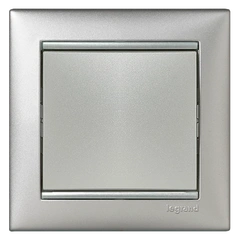Выключатель 1-клавишный Legrand Valena 770101 цвет алюминий.