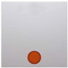Клавиша выключателя с подсветкой 1-я Berker для коллекций S.1/B.3/B.7 GLAS, цвет «полярный белый глянцевый», 16218989