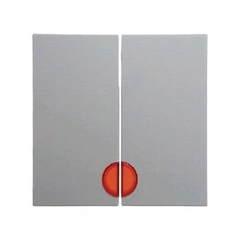 Клавиша выключателя с подсветкой 2-а Berker для коллекций S.1/B.3/B.7 GLAS, цвет «полярно белый матовый», 16271909