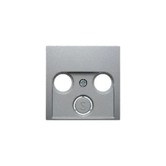 Накладка для антенной розетки 2/3 отв., алюминиевый, матовый B.3/B.7 GLAS 12031404