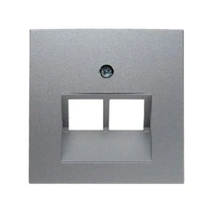 Накладка для розетки UAE/E-DAT, «алюмінієвий, матовий» B.3/B.7 GLAS 14091404