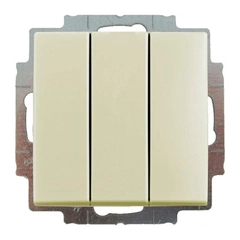 Выключатель 3-клавишный Basic 55 слоновая кость 106/3/1 UC-92-507