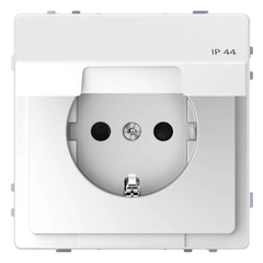 Розетка з/к та кришкою D-Life IP44 «Білий лотос»