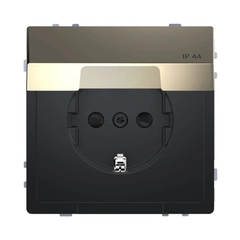 Розетка с крышкой D-Life IP44 «Никель»