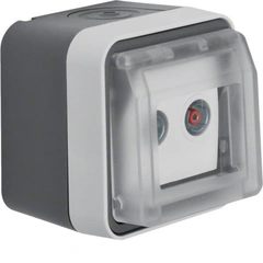 Розетка антенная, 2 выхода, проходная, IP55, серий, W.1