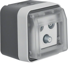 Розетка антенная, 3 выхода, раздельная, IP55, серий, W.1