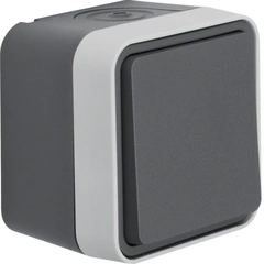 Перемикач IP55, сірий, 10АX/250В W.1