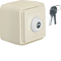 Вимикач замковий IP55, полярно-білий, 10АX/250В W.1