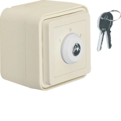 Вимикач для жалюзі замковий IP55, полярно білий, 10А/250В W.1