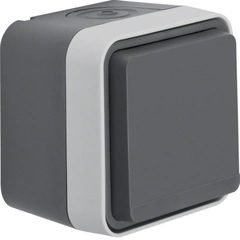 Розетка із з/к із захистом від дітей IP55, сірий, 16А/250В W.1