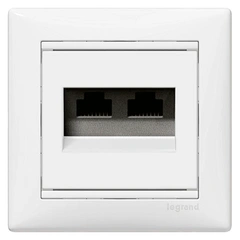 Комп'ютерна розетка 2хRJ45 5кат UTP 774239 Legrand Valena, колір білий