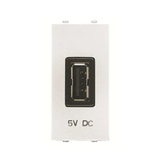 Розетка USB 1-мод. Abb Zenit, колір білий