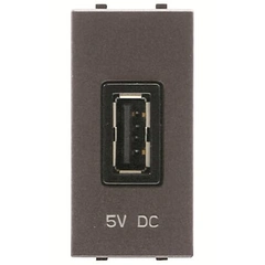 Розетка USB 1-мод. Abb Zenit, цвет графит
