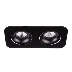 Врізний точковий світильник MJ-Light SL7464-2X7W BK 3000K