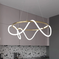 Люстра MJ-Light ROPE D800 4000K GD 10021