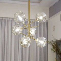 Люстра BAMBOO 72706233 Кількість ламп: 8 Колір корпусу: Латунь