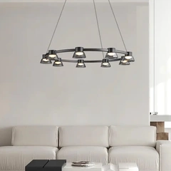 Люстра DIALLO 84446599 Діаметр: 60см Колір корпусу: Чорний