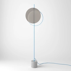 Торшер Mid glass F-Blue-RAL 5024