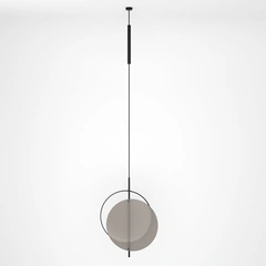 Підвісний світильник Mid glass L-Black-RAL 9005
